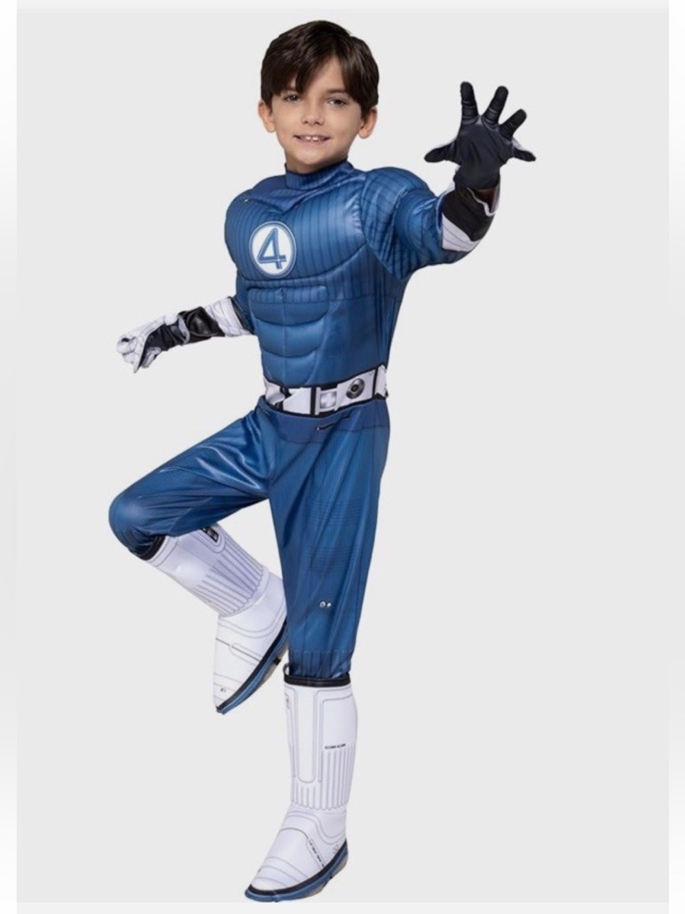 MARVEL THE FANTASTIC 4 MR FANTASTIC Halloween Costume Boy's Size 8 / Medium NEW!